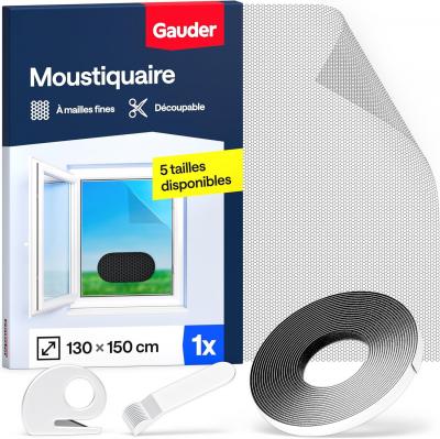 GAUDER Moustiquaire pour Fen�tre   Filet Anti Insectes avec Bande Auto Agrippant