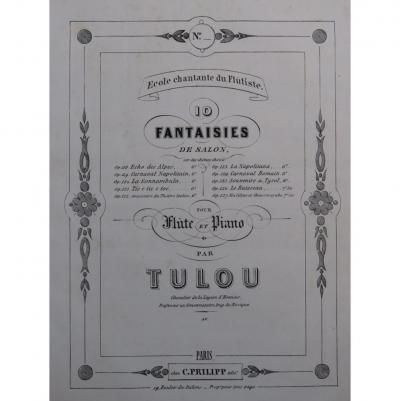 TULOU Jean Louis Le Ruisseau op 126 fl�te piano XIX�me partition