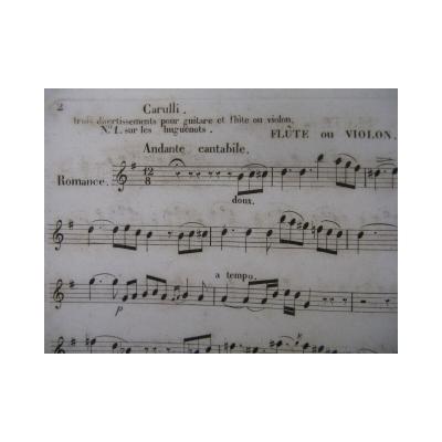 Carulli trois divertissements fl�te ou violon ca1837