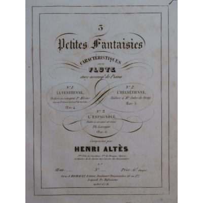Ancienne fl�te pour piano Henri le V�nitien op 4 ca1850