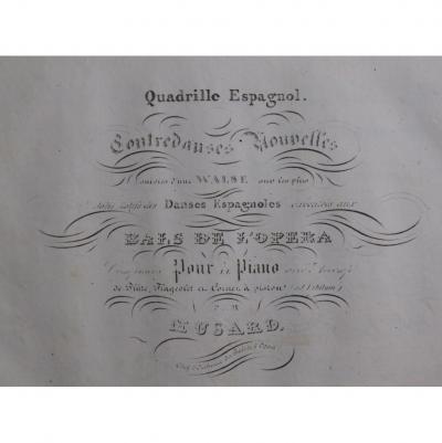 Musard Quadrille Espagnol Piano Fl�te Cornet Flageolet Ca1840