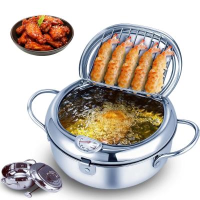 Friteuse Huile Japonaise Pot de Friteuse Tempura avec Thermom�tre Tempura en ...