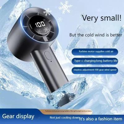 Mini ventilateur portable 100 vitesses affichage LED, ventilateur de bureau USB