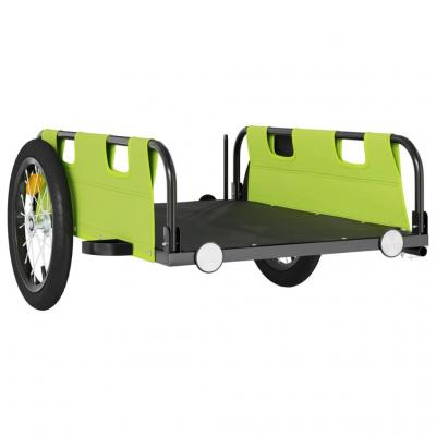 Remorque chariot transport de v�lo tissu oxford fer vert Helloshop26 02_0044408