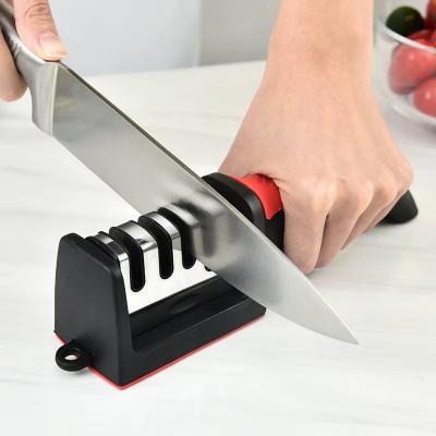 Aiguiseur Couteaux 4 �tapes Multifonction Cuisine Pierre Aiguisage Noir