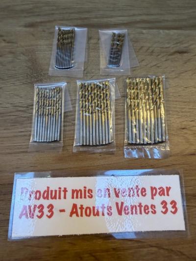 Lot 50 mini forets HSS 1 � 3 mm pr�cision m�tal bois PVC plexiglass
