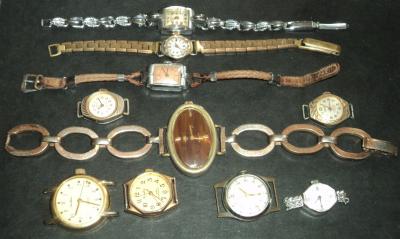 Lot de 10 montres bracelet m�canique Arcy Oxhor Precisa Villers watch Codhor CL