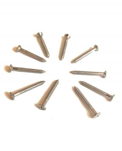 10 VIS Nickel 3 x 25 mm For Tailpiece Trapeze Vibrola Archtop Guitars
