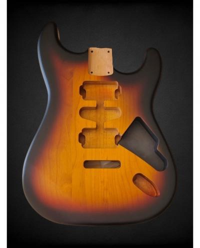Stratocaster Guitar Body 3 Tone Sunburst Satin Nitro HSH Alder