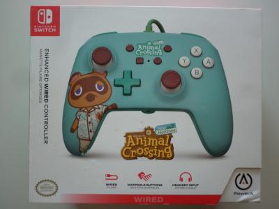 Manette Animal Crossing Nintendo Switch couleur bleu