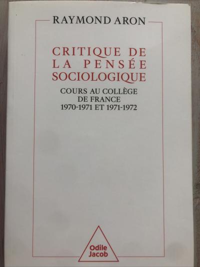 raymond aron critique de la pens�e sociologique