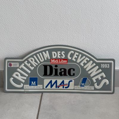 Ancienne Plaque de rallye - Crit�rium des Cevennes 1993
