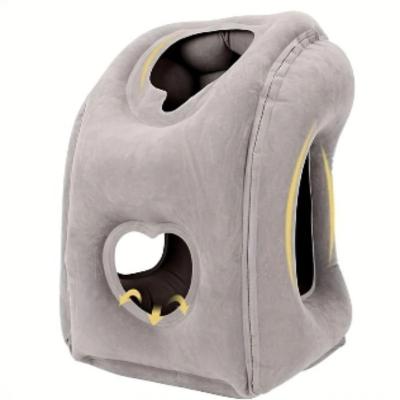 Oreiller De Voyage Gonflable Avec Valve Brevet�e, Support De Cou Et De T�te R�gl