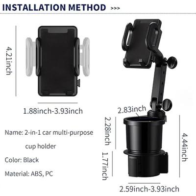 Support  De T�l�phone Portable Automatique Avec Porte Gobelet D'Extension De Boi