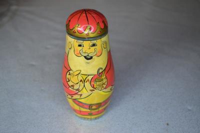 POUPEE RUSSE MATRYOSHKA HOMME VINTAGE 5 POUPEES BOIS PEINT