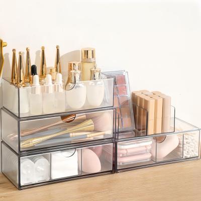 Lot de 4 organiseurs de bureau empilables avec tiroirs, bo�te de rangement en...