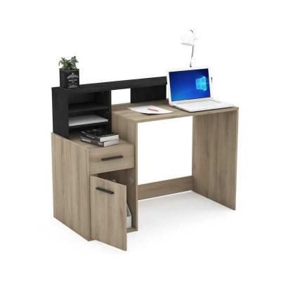Bureau avec rangements   DELPHI   Chene-noir   L126,2 x P59.8 x H93.5cm