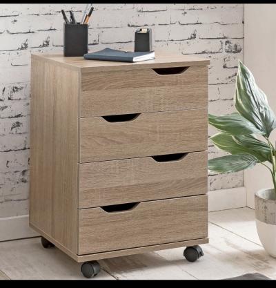 FineBuy Caisson de Bureau 40x60x40 cm Placard de Rangement Mobile avec Roulettes