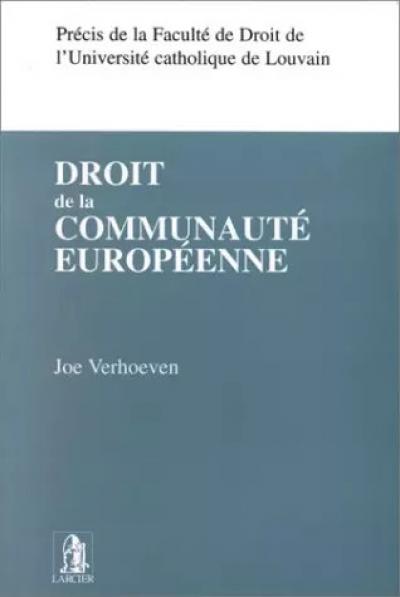 Droit de la communaut� europ�enne, J. Verhoeve