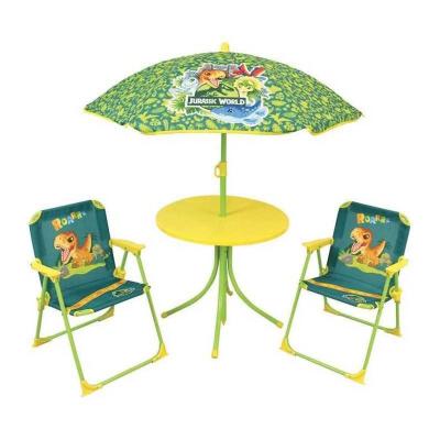FUN HOUSE Jurassic Salon de jardin dinosaures   1 table 46 x o46 cm, 2 chaises