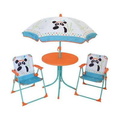 FUN HOUSE 713095 INDIAN PANDA Salon de jardin avec une table, 2 chaises pliables