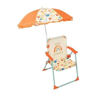 FUN HOUSE Fruity's Chaise pliante camping avec parasol   H.38.5 xl.38.5 x P.37.5