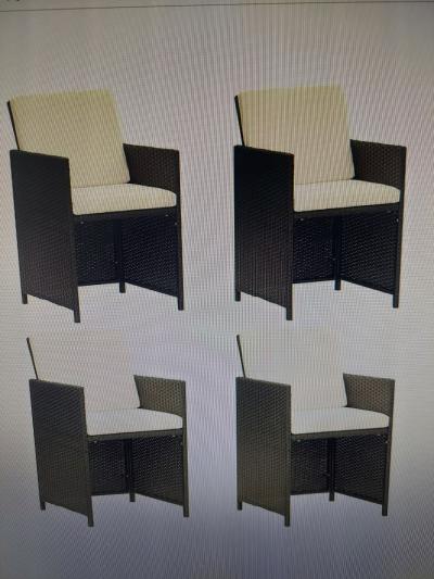 salon de jardin r�sine tress�e  - 8 chaises fauteuils - jamais utilis�es
