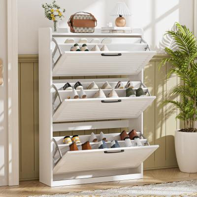 Meuble � Chaussures �troit, Armoire basculante avec Porte � persiennes, Meubl...