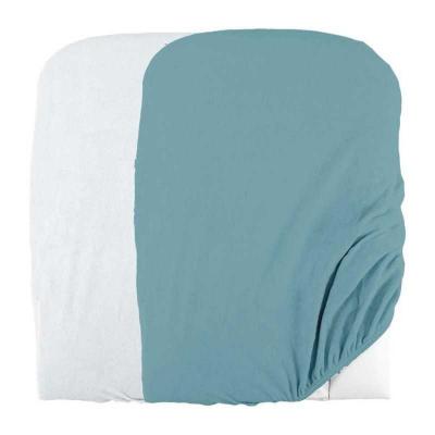DOMIVA Lot 2 Housses matelas a langer   Eponge polycoton   oeko Tex   Blanc-Nile