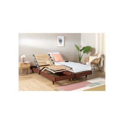 Ensemble relaxation TALCA matelas   sommiers �lectriques d�cor cerisier 2x70x190