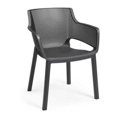 Lots de 6 Fauteuils monoblocs   empilables en resine de synthese    forme