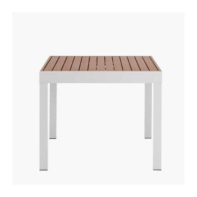 Table de jardin extensible   Rectangulaire   Aspect bois   Aluminium   8