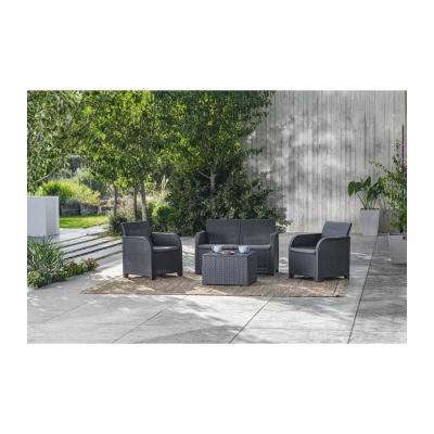 ALLIBERT by KETER   Salon de jardin SanRemo Storage 4 places   table basse