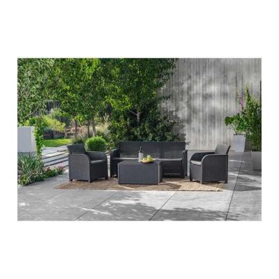 ALLIBERT by KETER   Salon de jardin SanRemo Storage 5 places   table basse