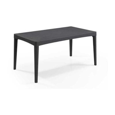 Table de jardin plateau latte   Dimensions : 160x90x74 cm   structure imitation