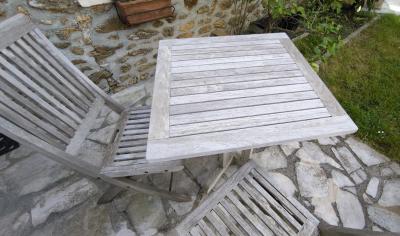 Mobilier de jardin en Teck massif.