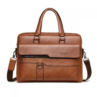Sacoche Homme Bandouli�re Cuir PU Marron   Sac Travail Affaires & Voyage