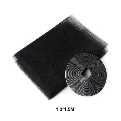 Moustiquaire Fen�tre 130x150cm Maille Autoadh�sive Filet Anti Insecte Noir Blanc