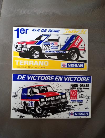 Lot de 2 Autocollants Nissan Paris Dakar