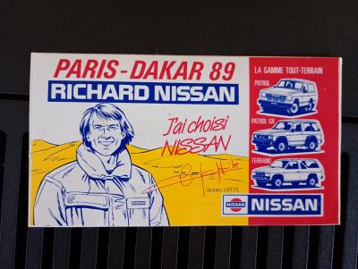 Autocollant Nissan Paris Dakar 89 Jacques Laffite