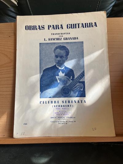 Schubert Serenata partition guitare L. Sanchez Granada Union Musical Espanola
