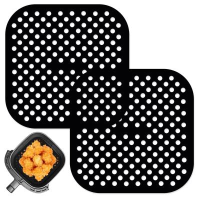 2 Pi�ces Tapis de Friteuse � Air en Silicone R�utilisables, 21.5 cm Tapis de ...