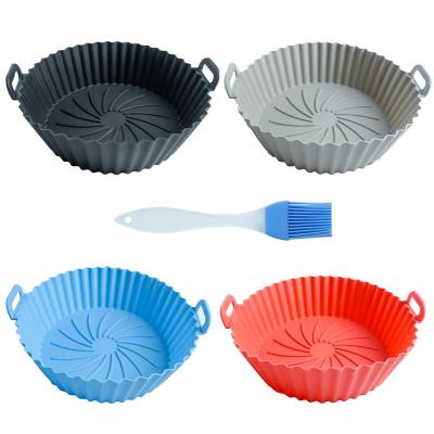 4 Pi�ces 16.5 cm Pot Moule en Panier Moule Silicone Air Fryer pour Air Fryer ...