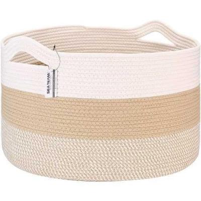Panier � linge tiss� XXL extra large avec poign�es   Grand panier de rangemen...