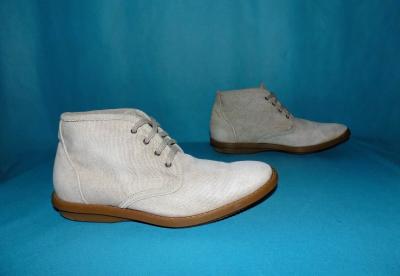Hogan Canvas Beige Boots Men Casual Size EU 43 US 8.5