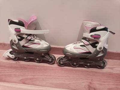 roller patins � roulettes fille rose, blanc gris La Pro Acro Taille 38 41