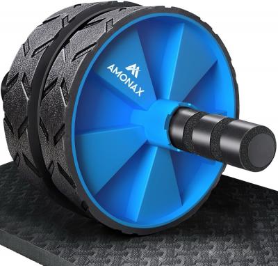 Amonax Roue Abdos Ab Roller Fitness Musculation Maison Couleur Noir Bleu
