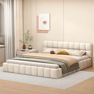 YCZ Lit Double Rangement Sommier Lattes T�te de Lit Capitonn� Chambre Neuf Fr