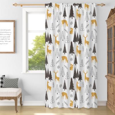 Rideaux Scandinaves pour Chambre Boho For�t Plantes Animaux Flocon de Neige S...