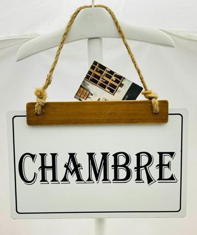 Atmosphera plaque murale-porte m�tal double face bureau-chambre 30 x 20 cm env